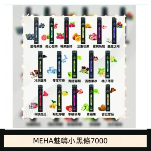 MEHA XBAR 魅嗨 小黑條7000口 拋棄式電子煙·續航持久